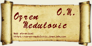 Ozren Medulović vizit kartica